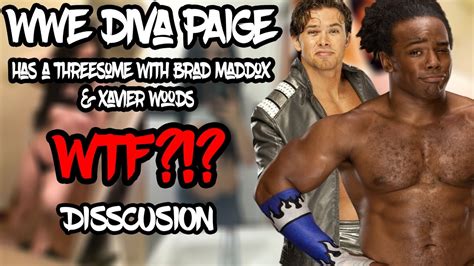 xavier woods and paige sex tape|Paige WWE interracial threesome Xavier Woods Brad Maddox